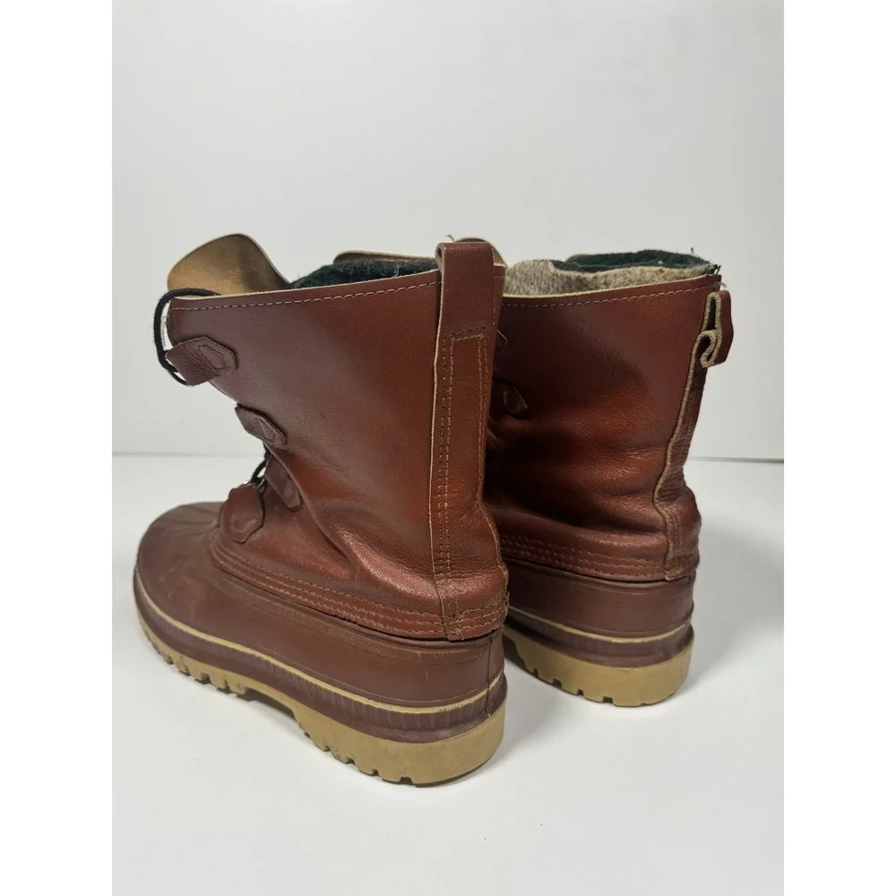 Sorel Felt Labeling Law Men's Snow Boots 11 Brown Mid Calf Casual Lace Up Boots
